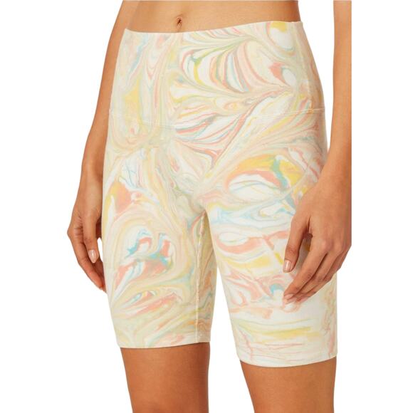 LA DETRESSE Rainbow Sherbet activewear athletic athleisure bike shorts Sz XS NEW - Picture 7 of 7